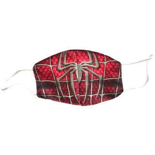                       Hippity Hop Resuable Two Layered Kids Cotton Mask Spiderman pack of 3                                              