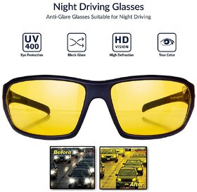 Kanny Devis Night Vision Driving Free Size Full Rim 1 Series Unisex Sunglasses