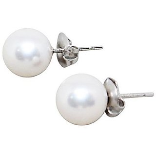 Silver Pearl Stone Earring by Ceylonmine Silver Pearl Stone Earring by Ceylonmine