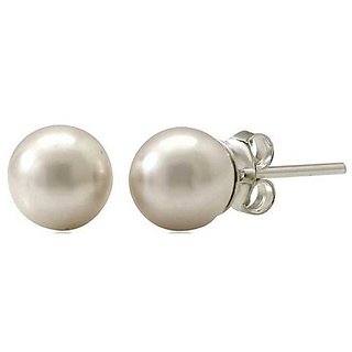                       Lab Certified Silver Pearl Earring by Ceylonmine                                              