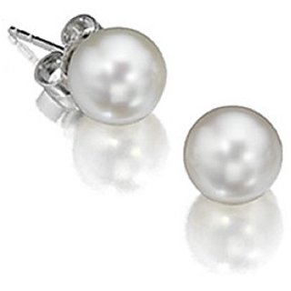                       Pearl Silver Earring by Ceylonmine                                              