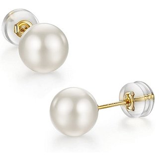 100 Natural Pearl Gold Plated Earring by Ceylonmine 100 Natural Pearl Gold Plated Earring by Ceylonmine