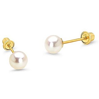 100 Natural Pearl Gold Plated Earring by Ceylonmine 100 Natural Pearl Gold Plated Earring by Ceylonmine