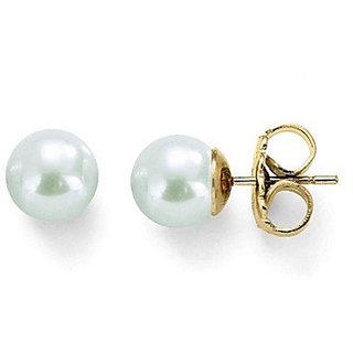                       Natural Gold Plated Pearl Earring by Ceylonmine                                              
