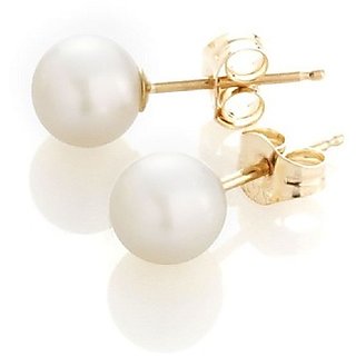                       Gold Plated Pearl Stone Earring by Ceylonmine                                              