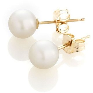 Gold Plated Pearl Stone Earring by Ceylonmine Gold Plated Pearl Stone Earring by Ceylonmine