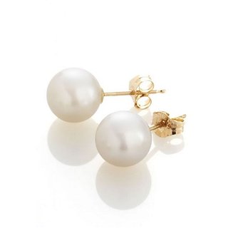 Certified Gold Plated Pearl Earring by Ceylonmine Certified Gold Plated Pearl Earring by Ceylonmine