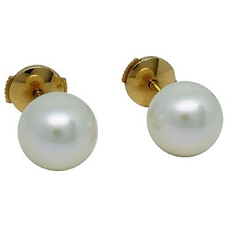 Pearl Earring with Natural Gold Plated Pearl by Ceylonmine Pearl Earring with Natural Gold Plated Pearl by Ceylonmine