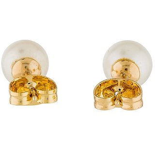 Pearl Gold Plated Earring by Ceylonmine Pearl Gold Plated Earring by Ceylonmine
