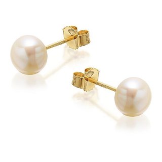 Pearl Earring Stone Gold Plated by Ceylonmine Pearl Earring Stone Gold Plated by Ceylonmine