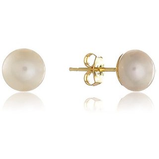                       Pearl pure Gold Plated Earring by Ceylonmine                                              