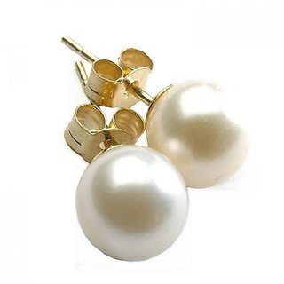                      Gold Plated Pearl Earring by Ceylonmine                                              