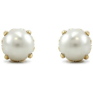                       Gold Plated Original Pearl Earring by Ceylonmine                                              