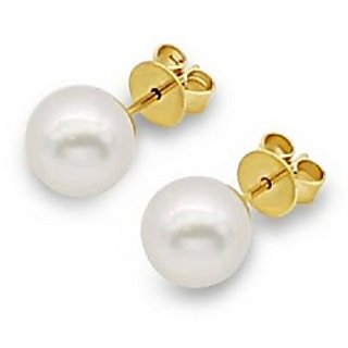                       A+ Quality Pearl Gold Plated Earring by Ceylonmine                                              