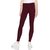 Lyra Women's Maroon Cotton Blend Leggings