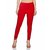 Lyra Women's Red Cotton Blend Leggings