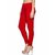 Lyra Women's Red Cotton Blend Leggings