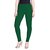 Lyra Women's Green Cotton Blend Leggings