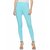 Lyra Women's Blue Cotton Blend Leggings