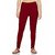 Lyra Women's Maroon Cotton Blend Leggings