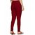 Lyra Women's Maroon Cotton Blend Leggings