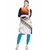 Lyra Women's Orange Cotton Blend Leggings