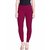 Lyra Women's Maroon Cotton Blend Leggings