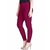 Lyra Women's Maroon Cotton Blend Leggings