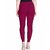 Lyra Women's Maroon Cotton Blend Leggings