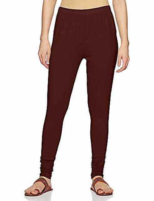 Buy Lyra Women's Brown Cotton Blend Leggings Online @ ₹399 from ShopClues