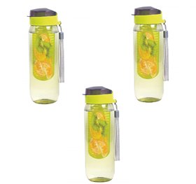 H'ENT Plastic Fruit Infuser Water Bottle with Fruit Strainer set-3