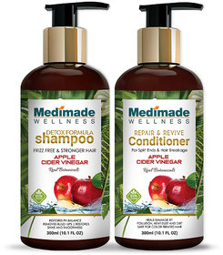 Medimade Apple Cider Shampoo And Apple Cider Conditioner 600 mL