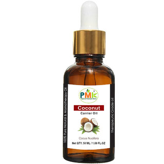                       PMK Pure Natural Coconut Extra Virgin Cold Pressed Carrier Oil(50ML)                                              