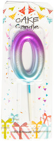 Hippity Hop Multicolor '0' Number Birthday Candle