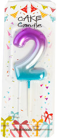 Hippity Hop Multicolor '2' Number Birthday Candle