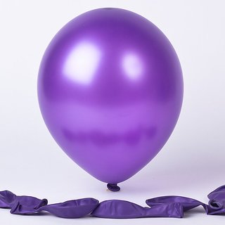                       Hippity Hop Metallic Shiny Finish Balloons ( Purple ) - Pack Of 25                                              