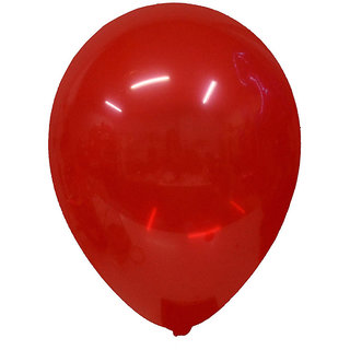                       Hippity Hop Metallic Plain Solid Colour Finish Balloons ( Red ) - Pack Of 25                                              