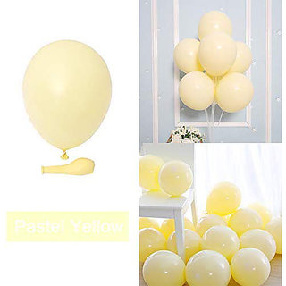                       Hippity Hop 12 Inch Macaron Candy Pastel Colored Latex Balloon Pack Of 20 ( Yellow )                                              
