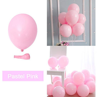                       Hippity Hop 12 Inch Macaron Candy Pastel Colored Latex Balloon Pack Of 20 ( Pink )                                              