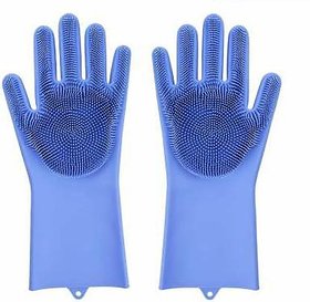 Siddi Creation Kitchen / Car Wash / Pet Groming Silicone Gloves  Protect Your Hand Cool Winter.