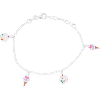                       SMYKKER PURE SILVER 925 BABY GIRLS AND GIRLS ANKLET JEWELLERY SSP-43                                              