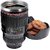 Stylo Camera Lens Coffee Mug with Lid Travel Mug, (350 ml, Black)- Pack of 2 Mugs