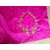 Indian Handmade Womens Art Silk Aari Work  Embroidered  Purple  Unstitched Blouse