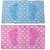 Winner Large Indoor Bath Mat Non Slip Rectangular PVC Floor Bath Mat(70 L cm x 38 W cm)(Set of Two) (blue  pink)