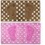 Winner Large Indoor Bath Mat Non Slip Rectangular PVC Floor Bath Mat(70 L cm x 38 W cm)(Set of Two) (pink  dark brown )