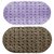 Winner Large Indoor Bath Mat Non Slip PVC Floor Bath Mat(70 L cm x 38 W cm)(Set of Two) (purple  dark brown oval)
