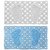 Winner Large Indoor Bath Mat Non Slip Rectangular PVC Floor Bath Mat(70 L cm x 38 W cm)(Set of Two) (white  blue)