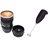Stylo Camera Lens Coffee Mug with Lid Travel Mug, (350 ML, Black) and Coffee Hand Blender Foam Maker for Coffee Milk (Co