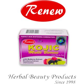                       Renew Kojic Multi Berries Herbal Beauty Soap (135 Grams)                                              