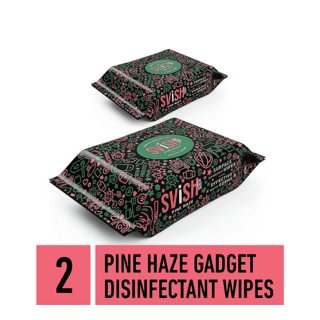 Svish On The Go Pine Haze Biodegradable Gadget Disinfectant Wet Wipes For...